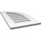 Ekena Millwork Quarter Round Top Right Surface Mount PVC Gable Vent w/ 3-1/2"W x 1"P Standard Frame, 16"W x 28"H GVPQR16X2801SN - alternate 3